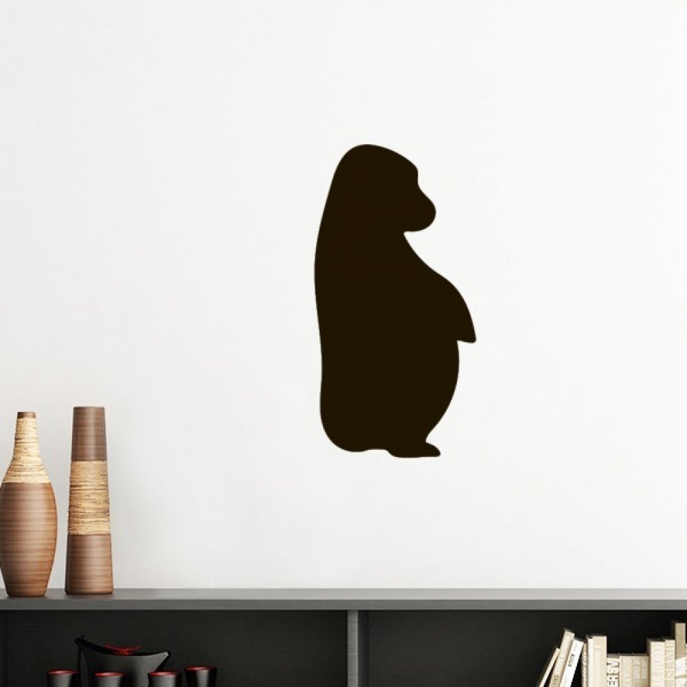 Sticker mural amovible silhouette orangutan noir art mural bleu marin 60cm de qualité