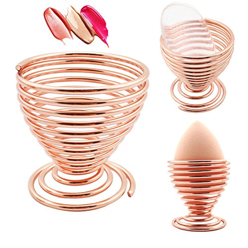 IBEET Sunmore Beauty Makeup Sponge Blender Holder, Makeup Sponges Rack Stand, Powder Puff Sponge Support Display Stand,Makeup Organizer Case - Rose Gold - 1 Piece