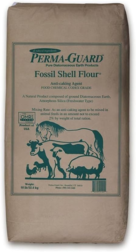 Permaguard Fresh Water Food Grade Diatomaceous Earth, 50-Pound, White