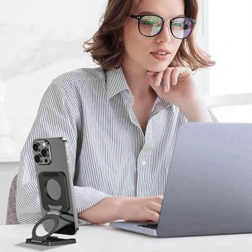 Soporte magnético plegable Nuyhgtr para videollamadas estables sin usar las manos 2