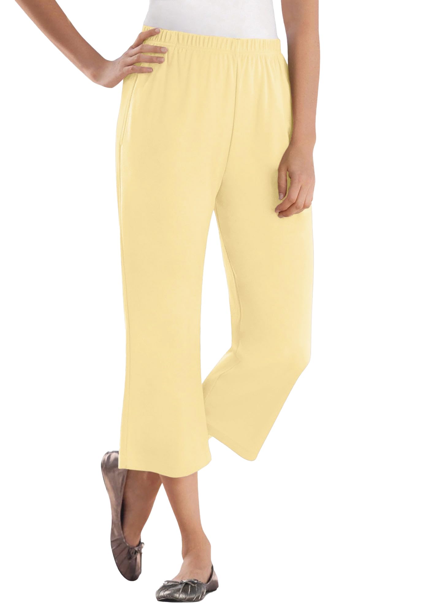 Woman Within Plus Size 7-Day Knit Capri