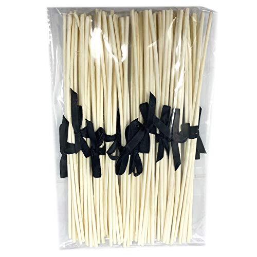 LOVSPA Reed Diffuser Sticks - Set of 80, 10 Bundles of 8, 8 inch, Brown, Rattan, Unscented, Home, Vehicle, Office, Nursery