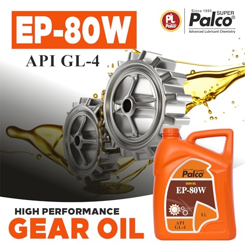 Image of PALCO EP 80W Extreme Pressure Gear Oil for Gear Box 5 Litre (Pack 1) | API GL 4 Gear Oil for Cars, Buses & Trucks High Performance Heavy-Duty for Smooth Transmissions, Superior Protection