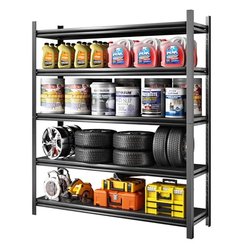 El Mejor Listado de Anaquel Sams los más solicitados. 49 NETEL Anaquel Metalico 5 Niveles, Estantería de Garaje, Estanteria Metalica, Estante de Acero para Cargar Pesadas, Estantería Multifuncional Desmontable, 120 W x 40 D x 183 H cm,...