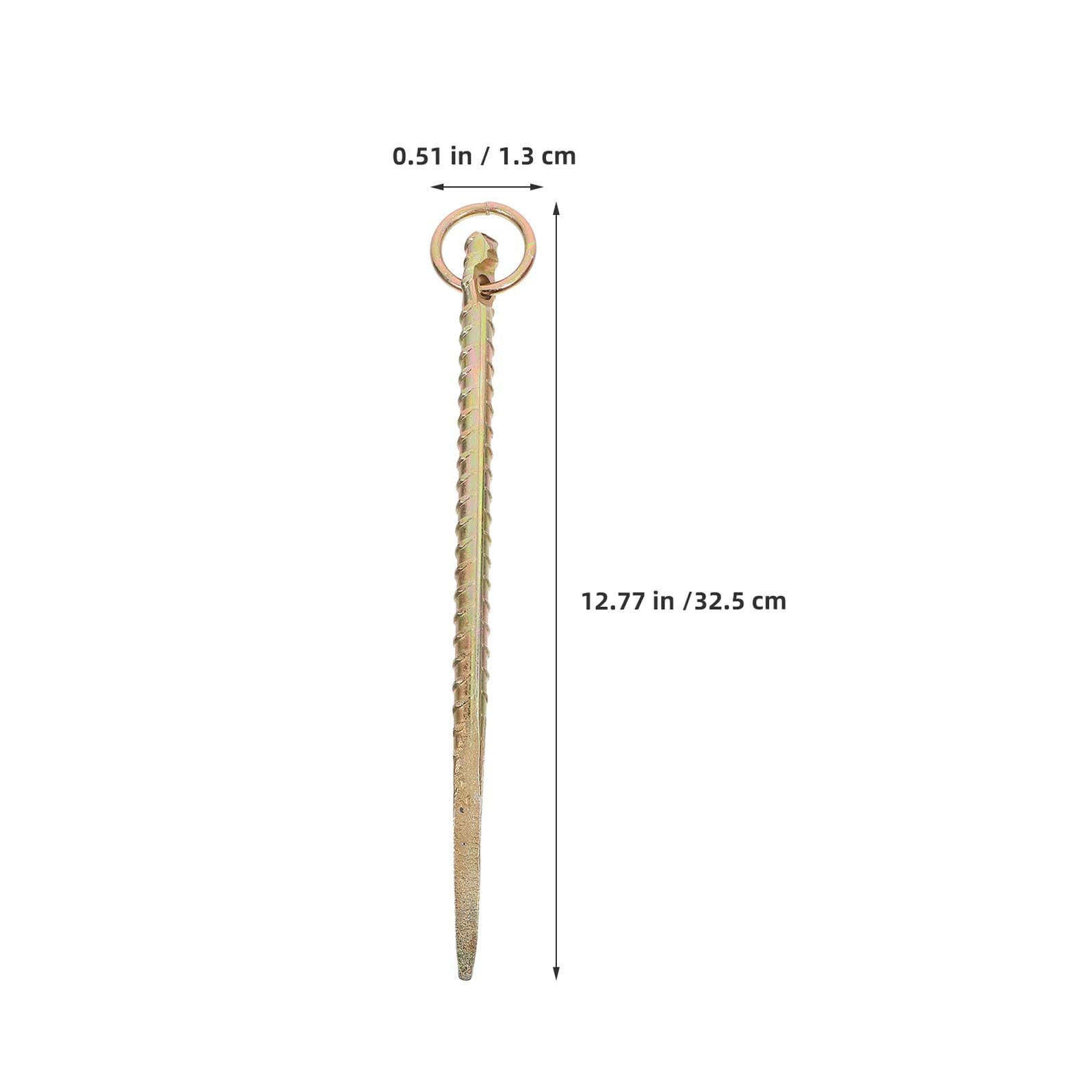 SEWACC Piquets en Fer pour Attacher Chevaux et Chiens, Finition Lisse, Légers et Portables, Lot de 2 pour Enclos Temporaires et Fermes
