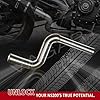 VAGARY Stainless Steel Full Exhaust System – Akrapovic Triangle Silver Silencer with Bend Pipe for Bajaj Pulsar NS Series (125/160/180/200)