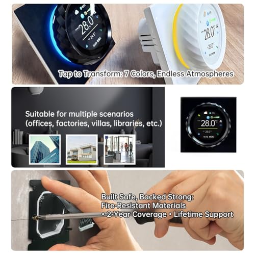 Thermostat Intelligent Bouton WiFi Tuya BAC-2007 Régulateur Climatisation