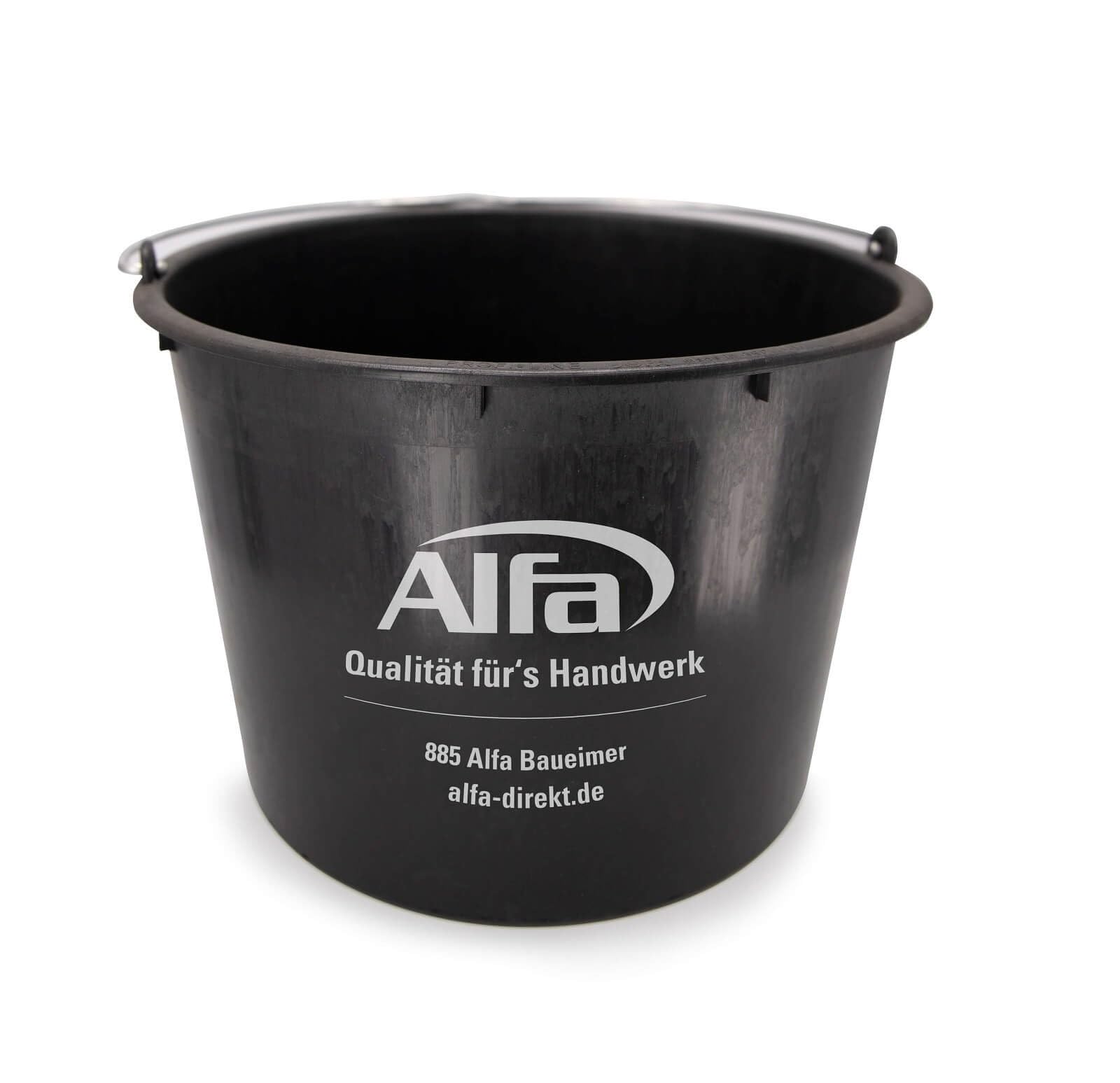 4X Alfa Baueimer 20 Liter Eimer/Recyclingkunststoff-Eimer mit Henkel Ernteeimer Putzeimer Wassereimer Zementeimer Mörteleimer
