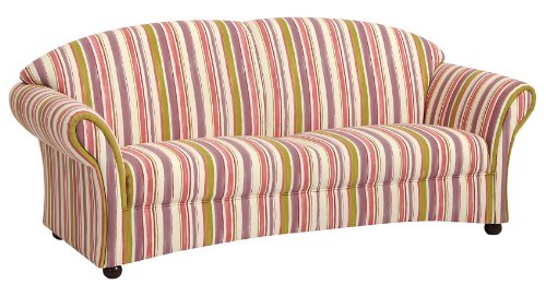 Max Winzer Vollpolstersofa mit Chatosenseitenteil Charlotte 2.5-Sitzer | In Baumwolloptik violett gestreift - 61103000 Max Winzer Vollpolstersofa mit Chatosenseitenteil Charlotte 2.5-Sitzer | In Baumwolloptik violett gestreift