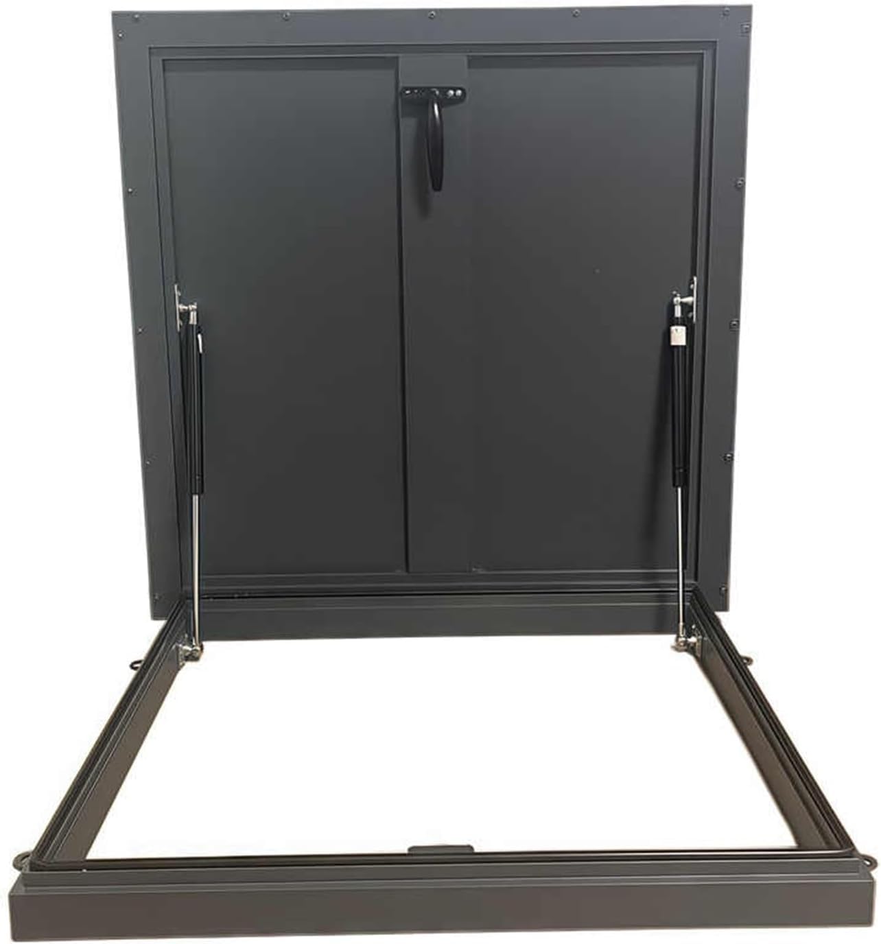 VUIKLCty Roof Hatch Anti-theft Door, Metal Attic Staircase Exit Cover, Roof Rainproof Skylight Cover(95 * 95cm)