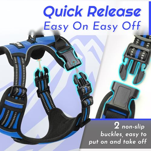 Image of Eagloo Dog Harness for Large Dogs, No Pull Pet Vest with 2 Leash Clips