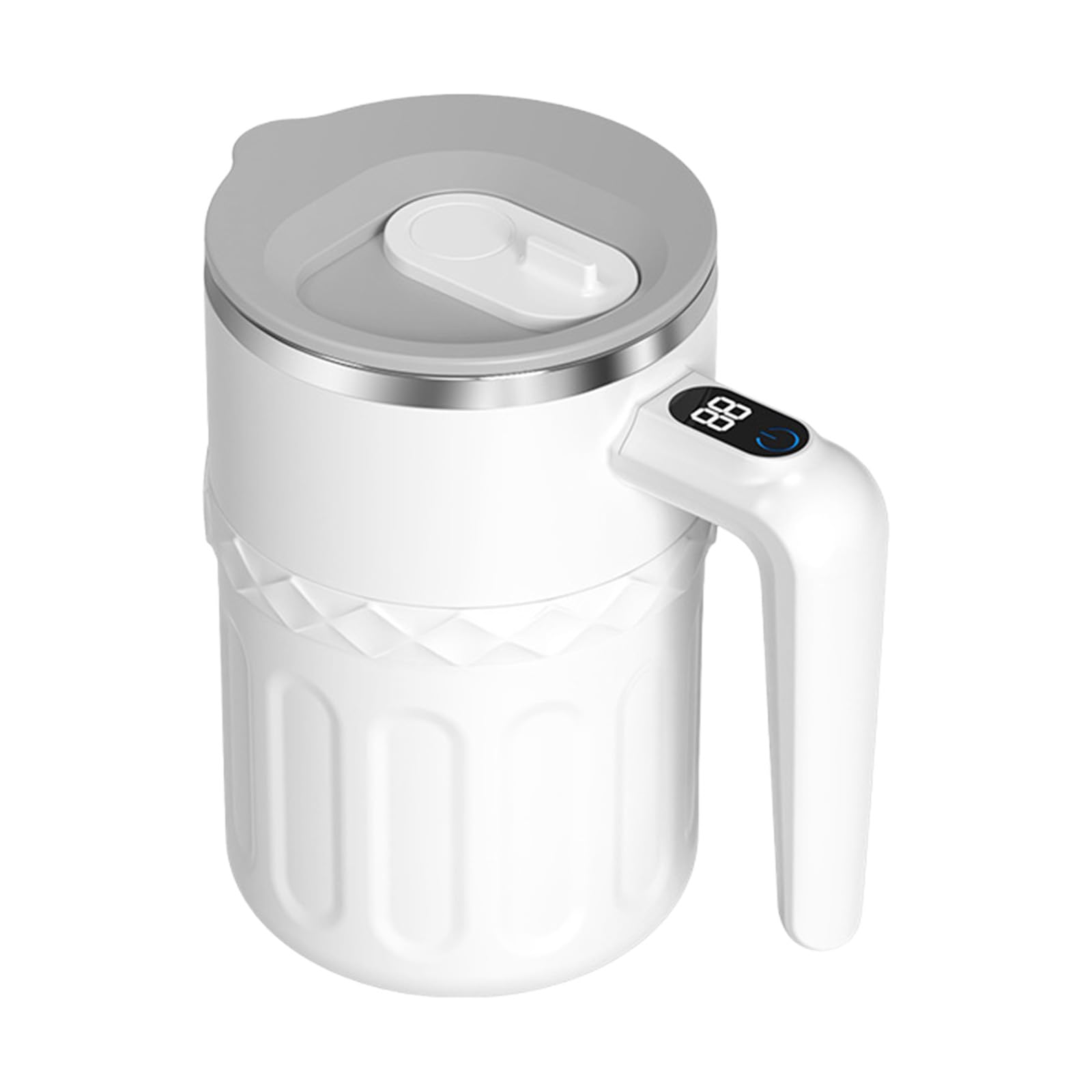 Uqezagpa Food Grade Rustless Stirring Cup Auto Mix Technology 380ml Capacity for Hot Cold Beverages Smart Temperature Display Attractive Stirring Cup