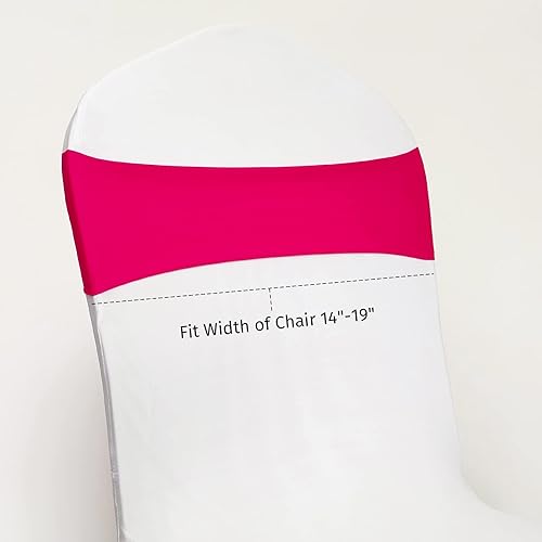 Miniatura 2 de Bandas de elastano para silla de fiesta, lazos de elastano para niñas, cumpleaños, ceremonia romántica, boda, eventos, decoración de sillas, 100