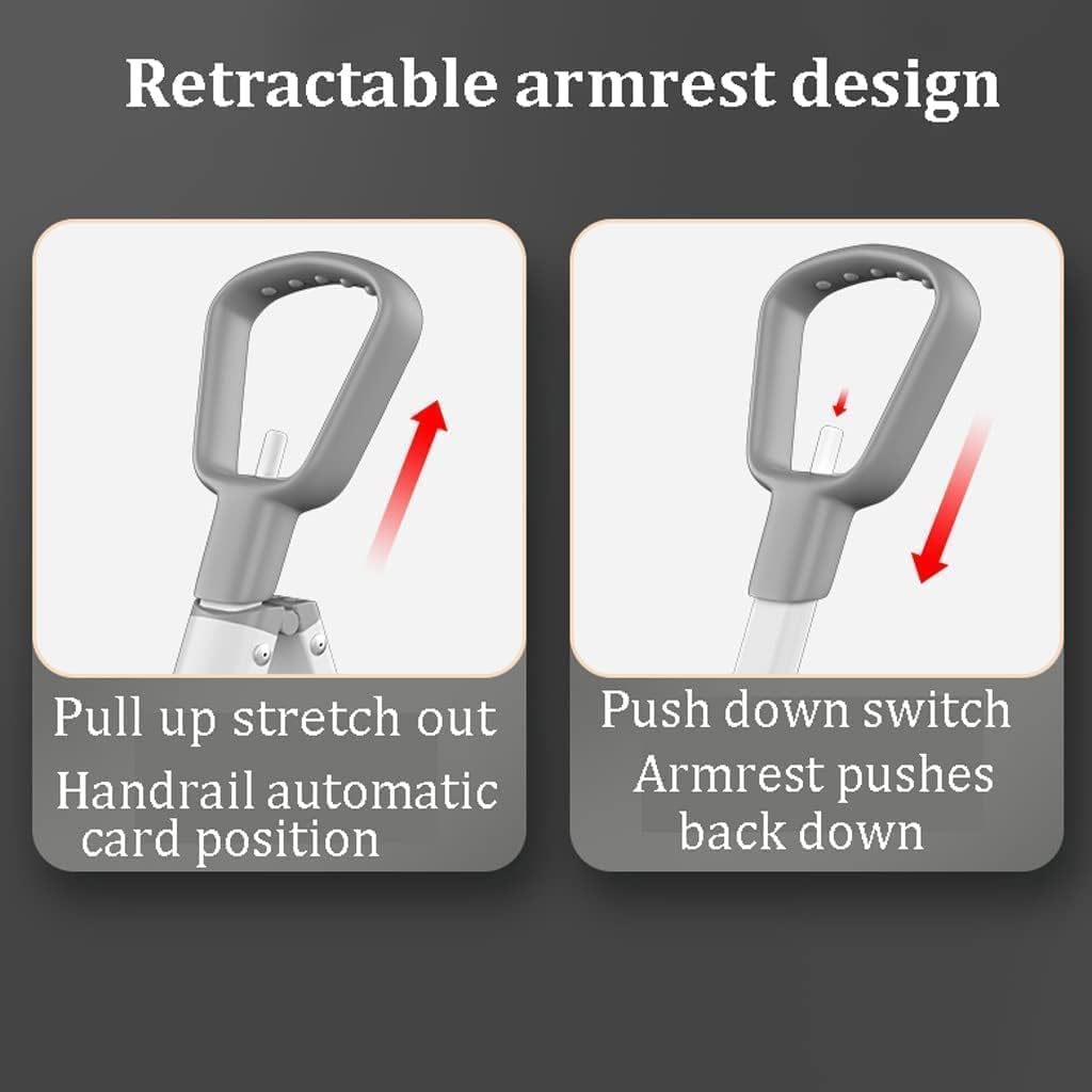 Step Ladder Folding Ladder Wide Pedal with Handrails Multi-purpose Aluminum Telescoping Ladders Family Portable Step Ladders Folding Ladder Telescopic Ladder(Color:Svart,Size:4 Step)