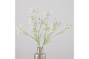 31.5 " Faux Queen Anne's Lace Flowers Stems - Set of 2