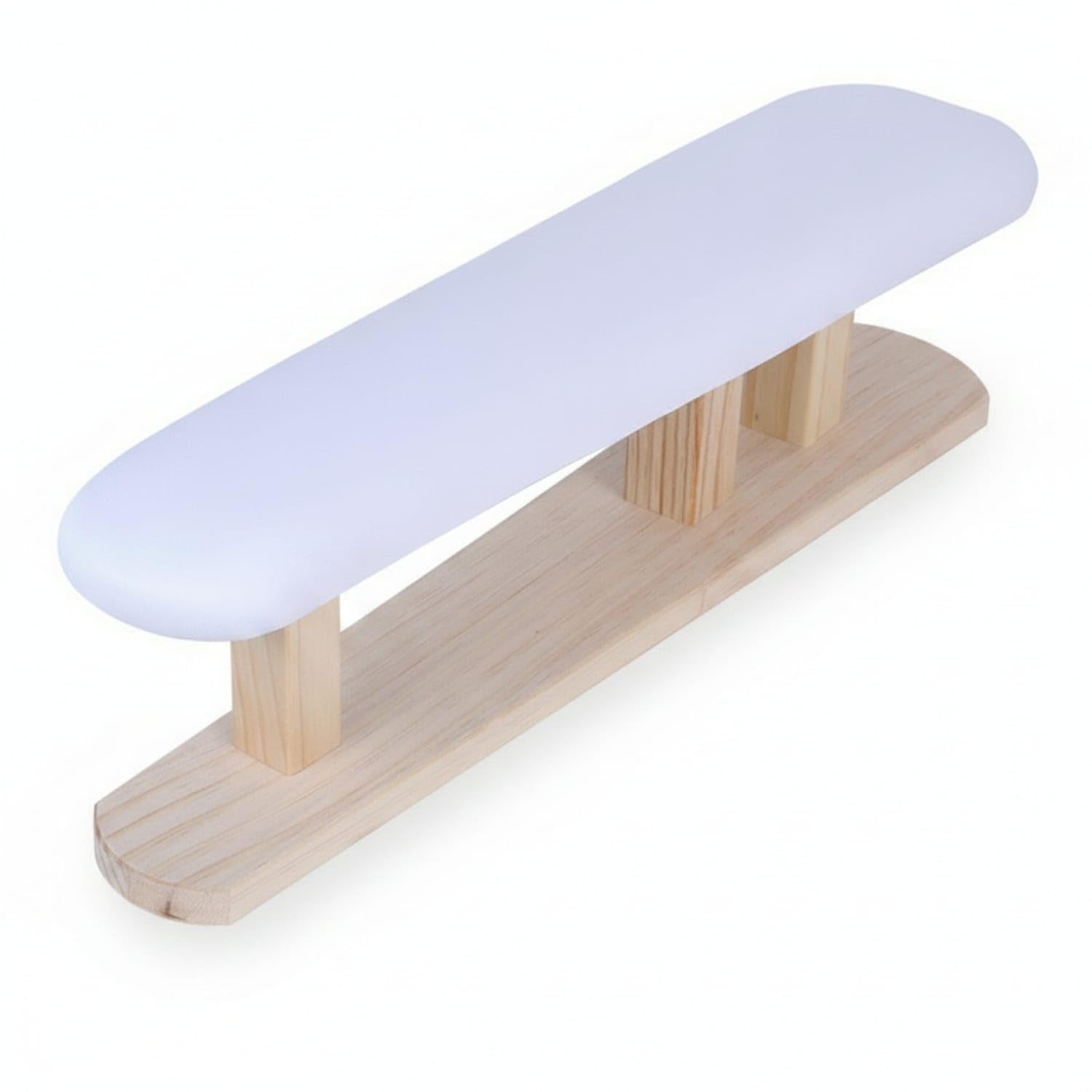 Rounded Top Wooden Ironing Stool Natural Wood Padded Ironing Stool, Solid Wood Long a-image-15