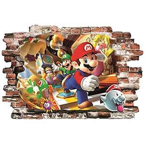 BOARA Muurstickers, muurschilderingen Mario, Muurtattoo1 vel Super Mario Patroon 780 mm X 560 mm