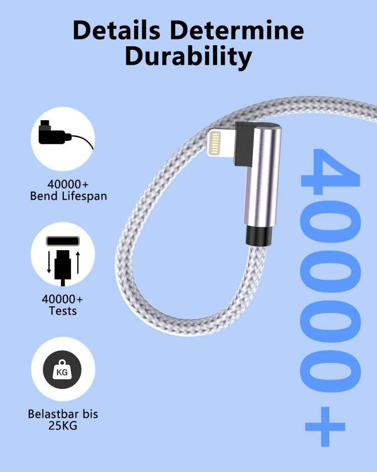 Image of Extra Long USB C to Lightning Charger Cable 16FT /5M [Apple MFi Certified] Extra Long iPhone Cable Apple Charger Cable Nylon Braided 2.4A USB Lightning Cable for iPhone 14 13 12 11 Pro X XS Max XR