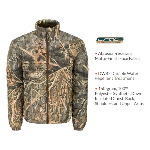 DRAKE LST Double Down Layering Full Zip Mossy Oak Bottomland Jacket4
