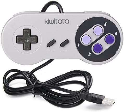 KIWITATA 2X Classic SNES USB Controller for PC Gamings, Retro SNES Wired USB Game Emulator Controller for Windows XP 7 8 11 Mac Raspberry Pi