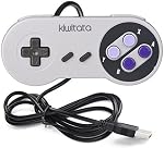 KIWITATA 2X Classique SNES USB Contrôleur pour PC Jeux, Rétro SNES Fils USB Contrôleur d'émulateur de jeu pour Windows XP 7 8 11 Mac Raspberry Pi
