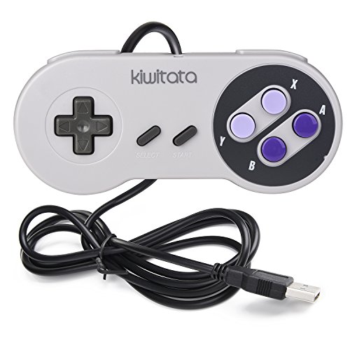KIWITATA 2X Classic SNES USB Controller for Retro Gamings, kiwitatá Super NES Wired USB Joypad Game Controller for Windows PC Mac Raspberry Pi