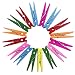 Etmact 2 3/8 inch Wood Craft Spring Clothespins Assorted Colors - Pack of 50
