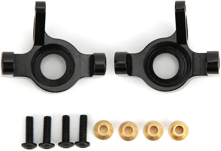 Front Steering C Block, Aluminum Alloy, 1/10 Scale, 2Pcs, Black, RC Accessories;Aluminum Alloy Steering Knuckles - Precision Machined Upgrade, Lightweight Durable, RC Car Fitme