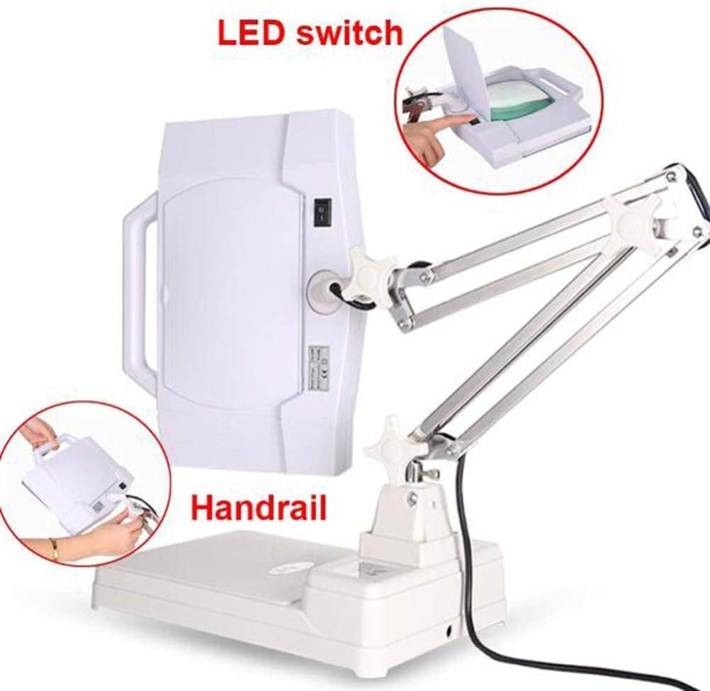 Lupe, 28 LED beleuchtet mit Ständer, 5 x 10 x LED-Freisprechlampe zum Lesen, Lupen-Schreibtischlampe zum Basteln, Schmuck, Löten, Nähen, Basteln, Makula interessant Star of Light