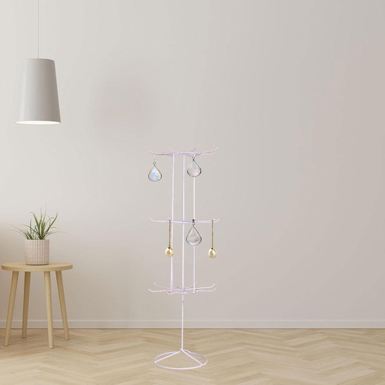 Mensola Portaoggetti in Metallo per Gioielli, Regalo, Leggera E Resistente, Espositore Multistrato per Fasce, Ciondoli, Borse, Orecchini, Spazzole, 3 Tier