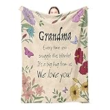 VZITSQS Mothers Day Blankets for Grandma,Grandma Gifts,Gifts for Grandma,Grandma Gifts from Granddaughter,Grandma’s Birthday Gift from Grandchildren,Grandma Gift for Mothers Day Blanket 50' x 60'