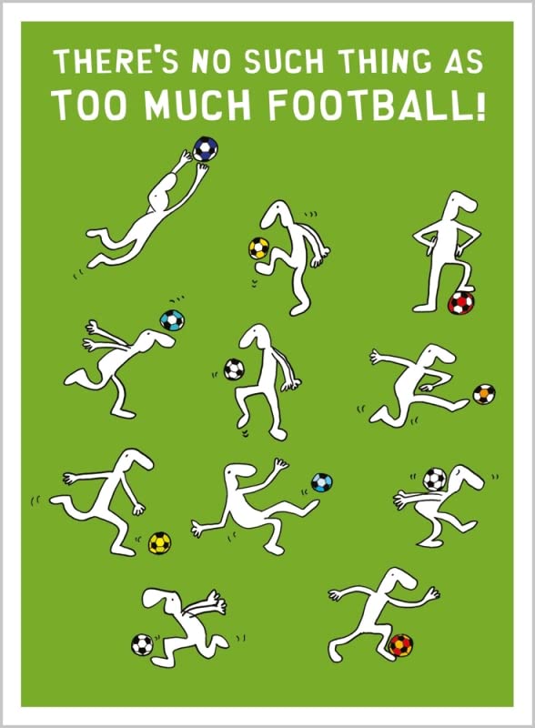 Abacus Cards Geburtstagskarte 'Too Much Football' – Lustige Blankokarte Für Männer