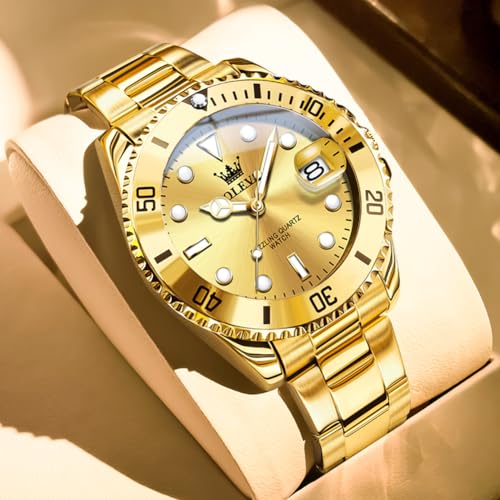 Image of OLEVS Watches for Men,Classic Luxury Big Face Men Watches, Silver Dress Stainless Steel Men Wrist Watch with Luminous Analog Relojes para Hombres
