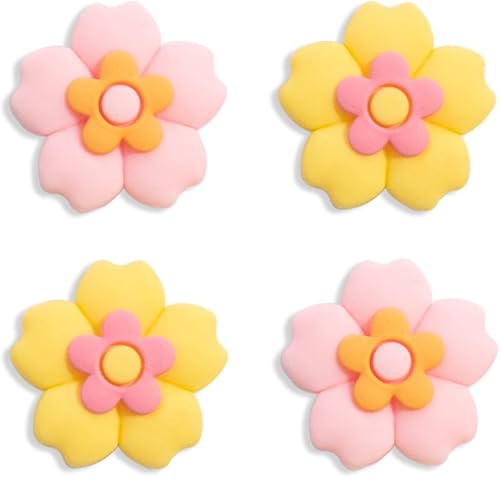 PERFECTSIGHT Switch Thumb Grips Cute Flower Joystick Caps for Nintendo SwitchSwitch LiteSwitch OLED, 4 PCS Thumbstick Cover Analog Stick Button