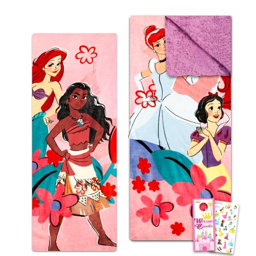 Sac de couchage Disney princesse fille 68,6x142,2cm doux contre la fraîcheur de la nuit