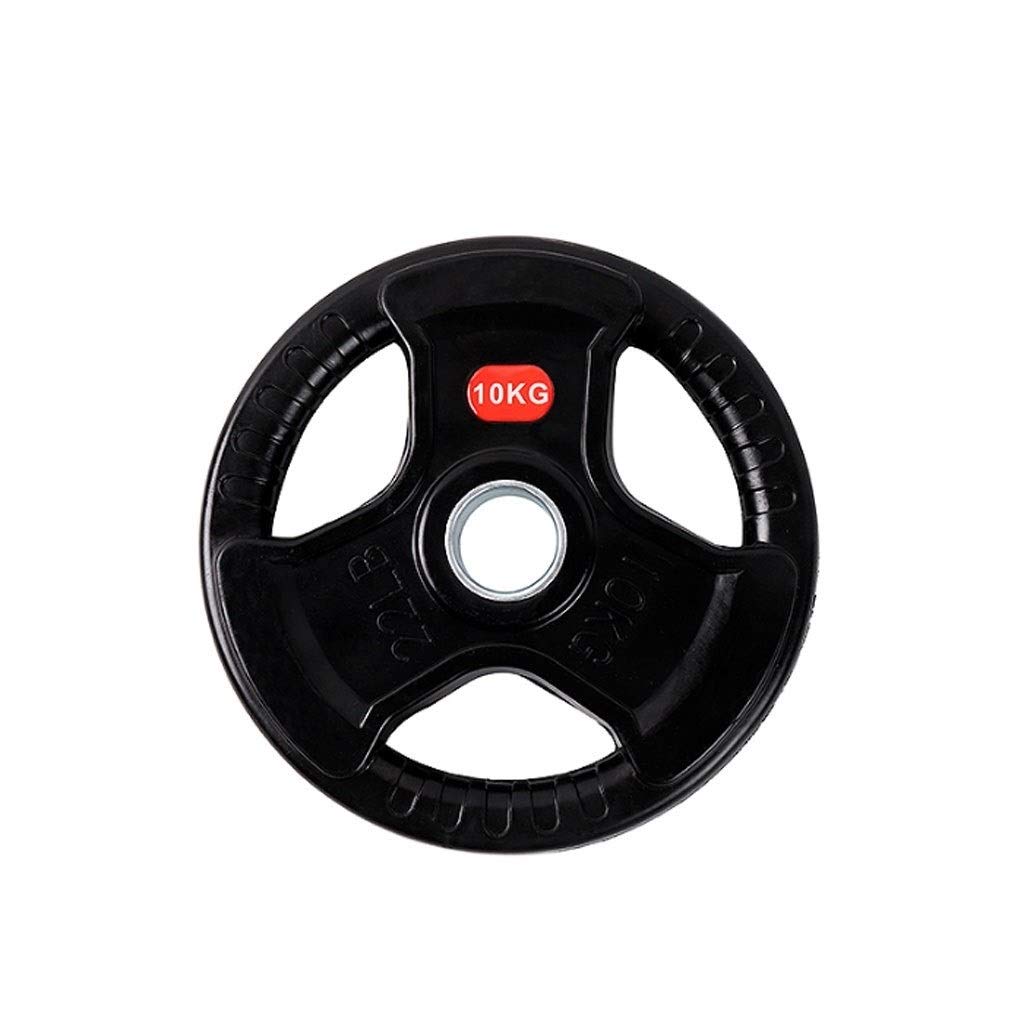 Discos de Pesas Cubiertas de Hierro Barra de 2 Pulgadas Olímpico Grip Home Plate 2,5 kg con Barra de Pesas con Barra de Goma con Barra de Agarre, 5 kg, 7,5 kg, 10 kg, 15 kg, 20 kg (Size : 10kg)