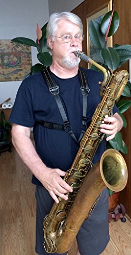 Walker & Williams Premium Leather Padded Sax Harness - Tenor or Alto
