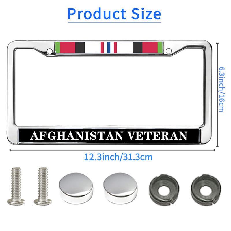 Image of Afghanistan Veteran Pride Scratch-Resistant License Plate Frame US Army Veteran License Plate Frame for Thanksgiving