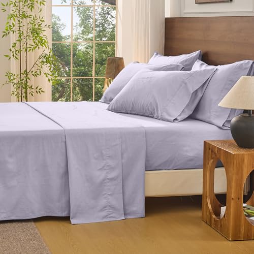 Image of Bedlifes 100% French Linen King Bedding Set - 18-24 inch Extra Deep, 6-Piece | Soft & Durable, Breathable & Cooling, Flax Linen Sheet, OEKO-TEX Certified, Moisture Wicking, Easy Care, Machine Washable