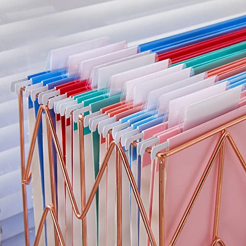 Y Yoma 12 Pack Colored Hanging File Folders Letter Size Decorative Hanging Folder Cute Pretty File Folder Organizer For Filing Cabinet Office Home With 1/5-Cut Adjustable Tabs, 6 Selected Color #TOP5