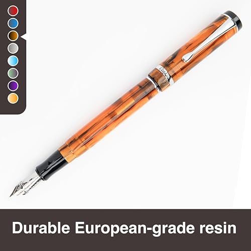 Miniatura 4 de Conklin Duragraph - Pluma estilográfica ámbar, punta ancha, instrumento de escritura de lujo con acabado ámbar cálido