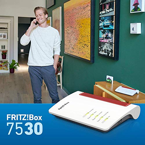 AVM FRITZ!Box 7530 WLAN AC+N Router (DSL/VDSL 866 MBit/s (5GHz) & 400 MBit/s (2,4 GHz), bis zu 300 MBit/s mit VDSL-Supervectoring 35b… – Ansicht 4
