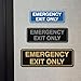 Signs ByLITA Standard Emergency Exit Only Sign - Easy Installation | Durable Wall or Door Sign (Black) - Large