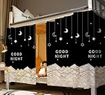 ITODA Bottom Bunk Bed Curtains Blackout Bed Drapes Single Bed Tent Curtain Dustproof Dormitory Bed Canopy Students Shading Bedding for Single Sleeper Loft Bed