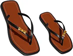 Rasteirinha Chinelo Feminino Luxo Laço Dourado | Chinelo Flat Confortável Verão | Sandália Casual Elegante para Praia e Dia a Dia