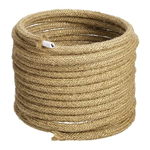 Cable eléctrico redonda LED de trenzada textil y cable de alimentación de plástico Cover
