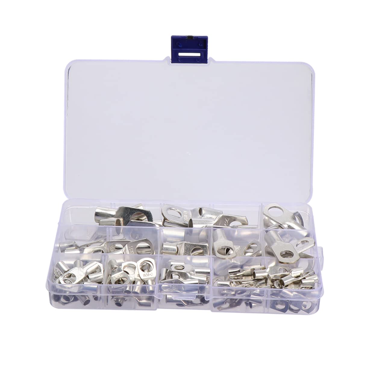 Anneome Connecteurs de Borne Annulaire Tubulaire Cosses Électriques Robustes Extrémités Fermées en Cuivre Nu 120pcs pour Câbles de Batterie, pour Installations Extérieures