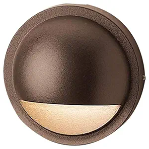Kichler 15064AZT, Deck, 1 Light Halfmoon Fixture, Textured Architectural Bronze