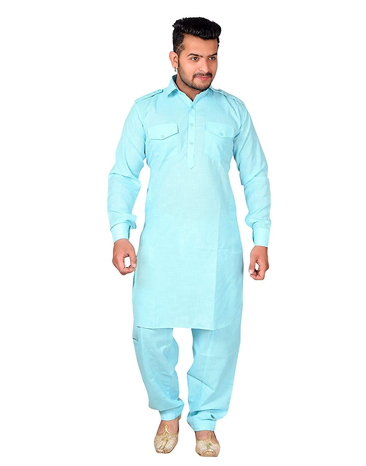 royal kurta Mens Linen Pathani Suit Set-picture-18