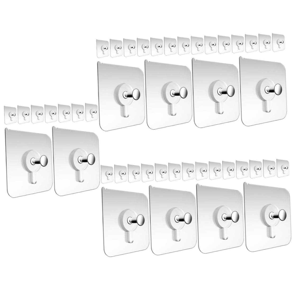 SEWACC 150piezas Ganchos Adhesivos Transparentes Para Colgar Cuadros y Fotos Soporte Fijo Sin Daños Paredes Para Decoración De Interiores Reutilizables Rastro Al Retirar